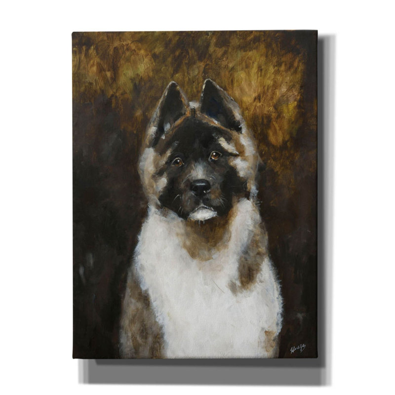 Anveer " American Akita " by Solveiga, 16" H x 12" W x 0.75" D
