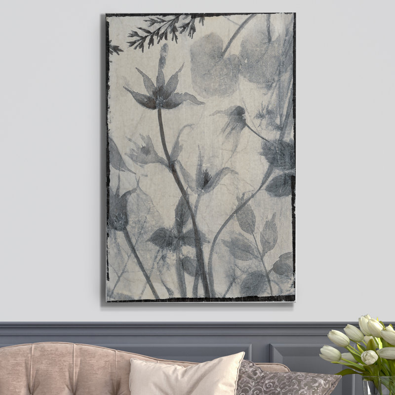 Silk Botanicals III - Reproduction d'art sur toile tendue, H 12 po x l 8 po x P 1 po