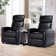 25.6" Wide Modern and Upholstered Soft Manual Pushback Recliner With Massage