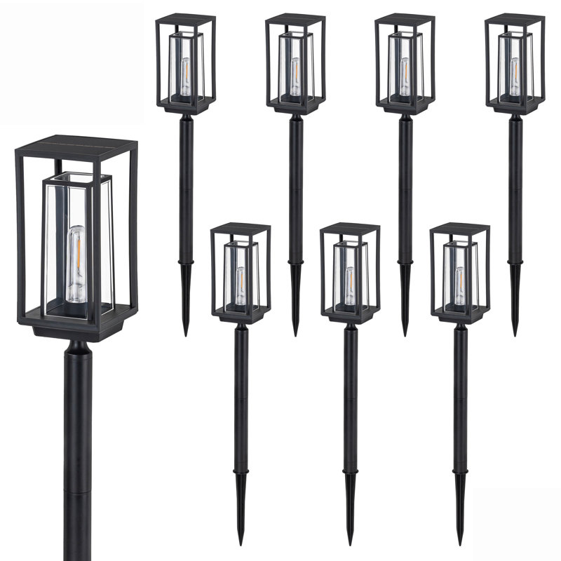 Black Solar Led Outdoor Path Lights