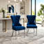 Ensemble de 2 chaises contemporaines en velours touffeté au design élégant-1465933151