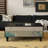 47.24" Black Solid Wood Rectangular Coffee Table