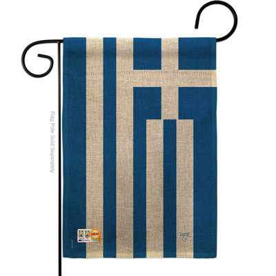Double Sided 18.5'' H x 13'' W Burlap Flag Set