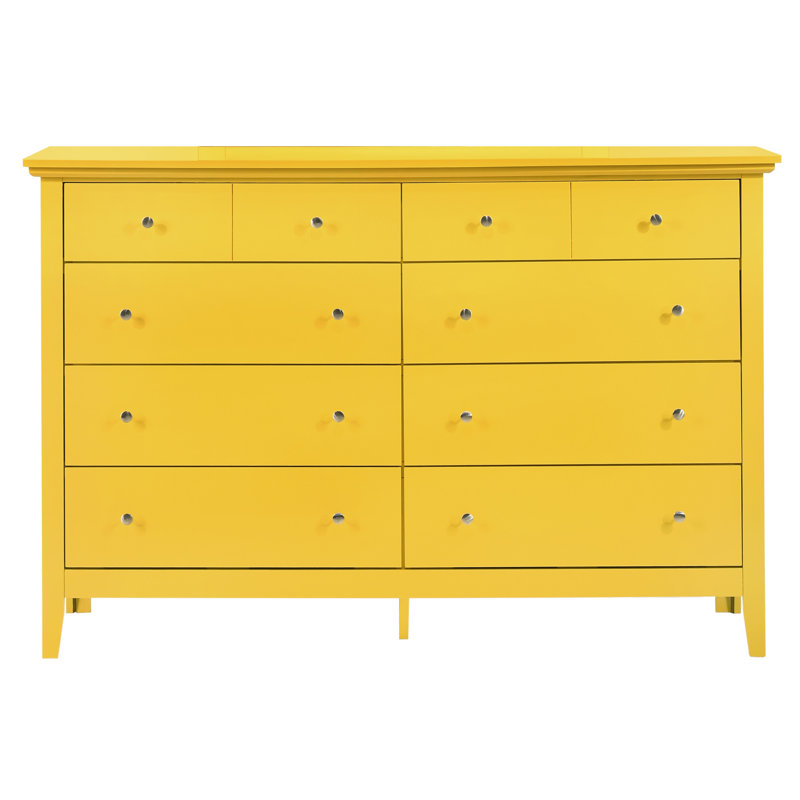 Commode de rangement jaune Cheerful pour espaces modernes, Jaune