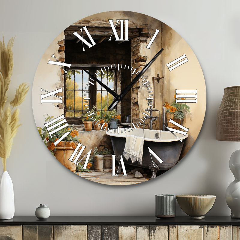 Laundry Rustic I - horloge murale, Grand