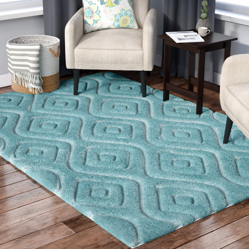 Ashburnham Olympia Shag Performance Geometric Rug, Rectangle 5'1" x 7'6"