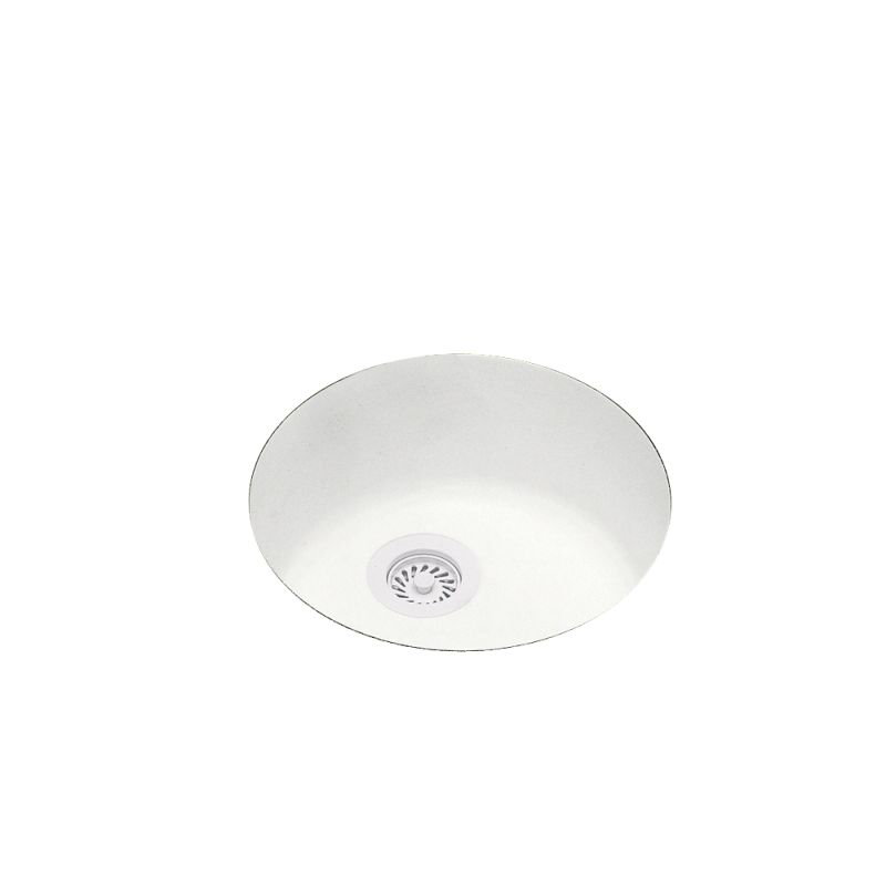 18.5'' L Single Bowl Swanstone Kitchen Sink, Tahiti White
