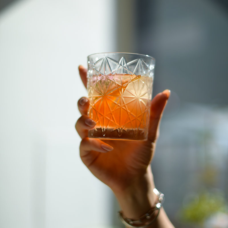 Bormioli Rocco Clear Glass 13.5 oz Whiskey Tumblers Set of 4