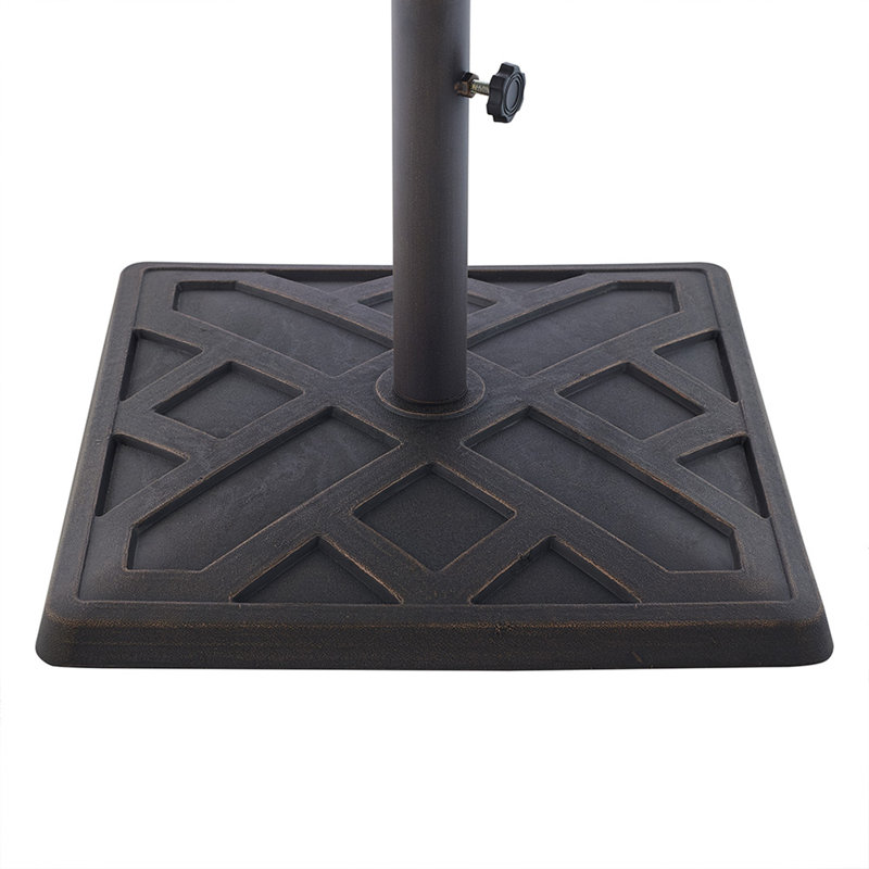 Socle de parasol autoportant en résine Winkel, Bronze antique