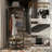 Coat Rack Corner Hall Tree, Industrial 4-Tier Coat Rack With Shoe Storage, 8 Movable Hooks And 2 Shelves