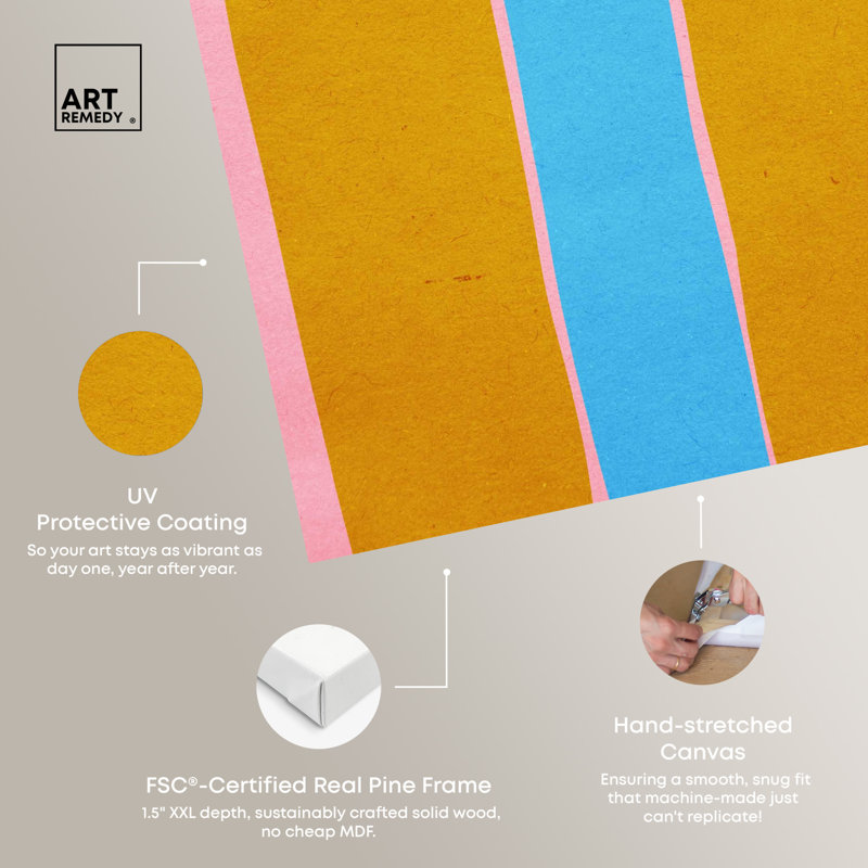 Colorful Modern Abstract Geometric Canvas Wall Art, 24" x 36"