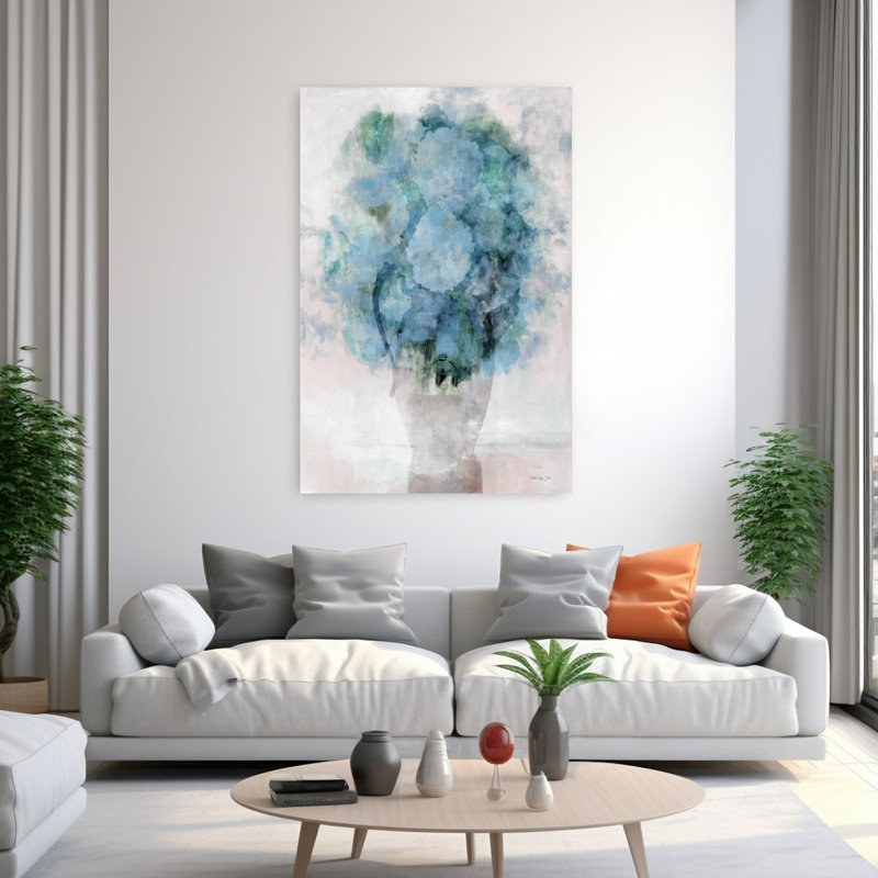 Floral Secrets 1, art floral abstrait contemporain, H 60 po x l 40 po