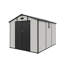 Remise de rangement extérieure en plastique 8 x 10 pi - Remise à outils verrouillable en résine avec fenêtre et plancher-135724195
