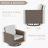 5-Piece Outdoor Wicker Sofa Set, All-Weather High Back with Comfy Cushions, 2 Swivel Rocker Chairs, 2 Ottomans & Sofa for Porch, Deck & Garden-1006909124