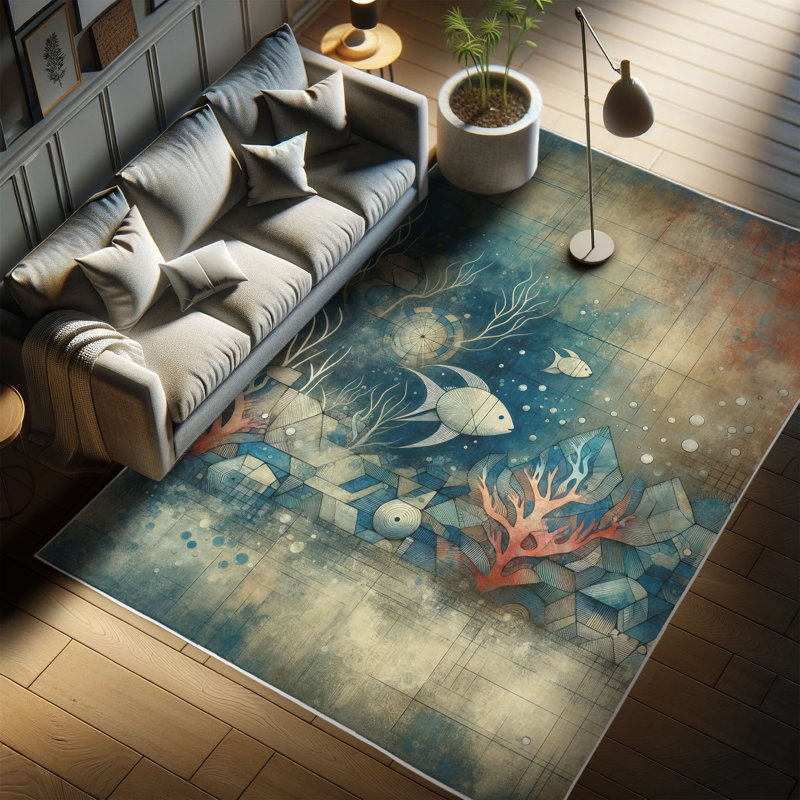 Machine Printed 229cm X 157cm Area Rug