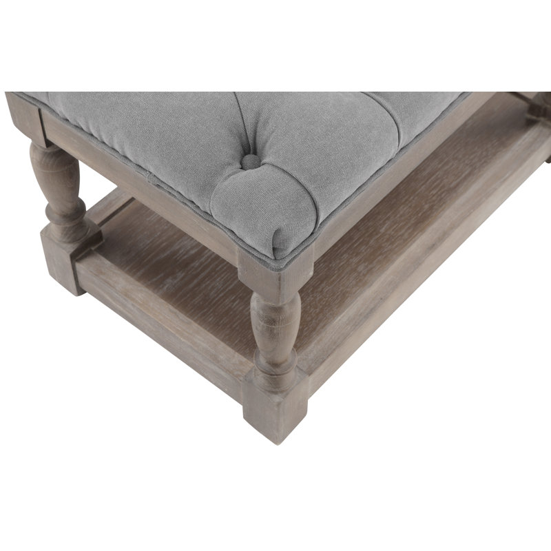 Pangea Home Athena Upholstered Storage Bench – Contemporary Tufted Seating for Living Room, Office, Entry Way or Bedroom