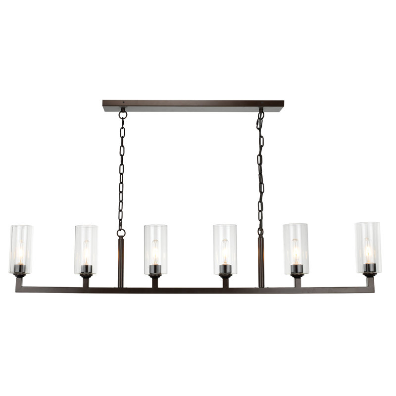 6 - Light Kitchen Island Pendant, Oil Rubbed Bronze