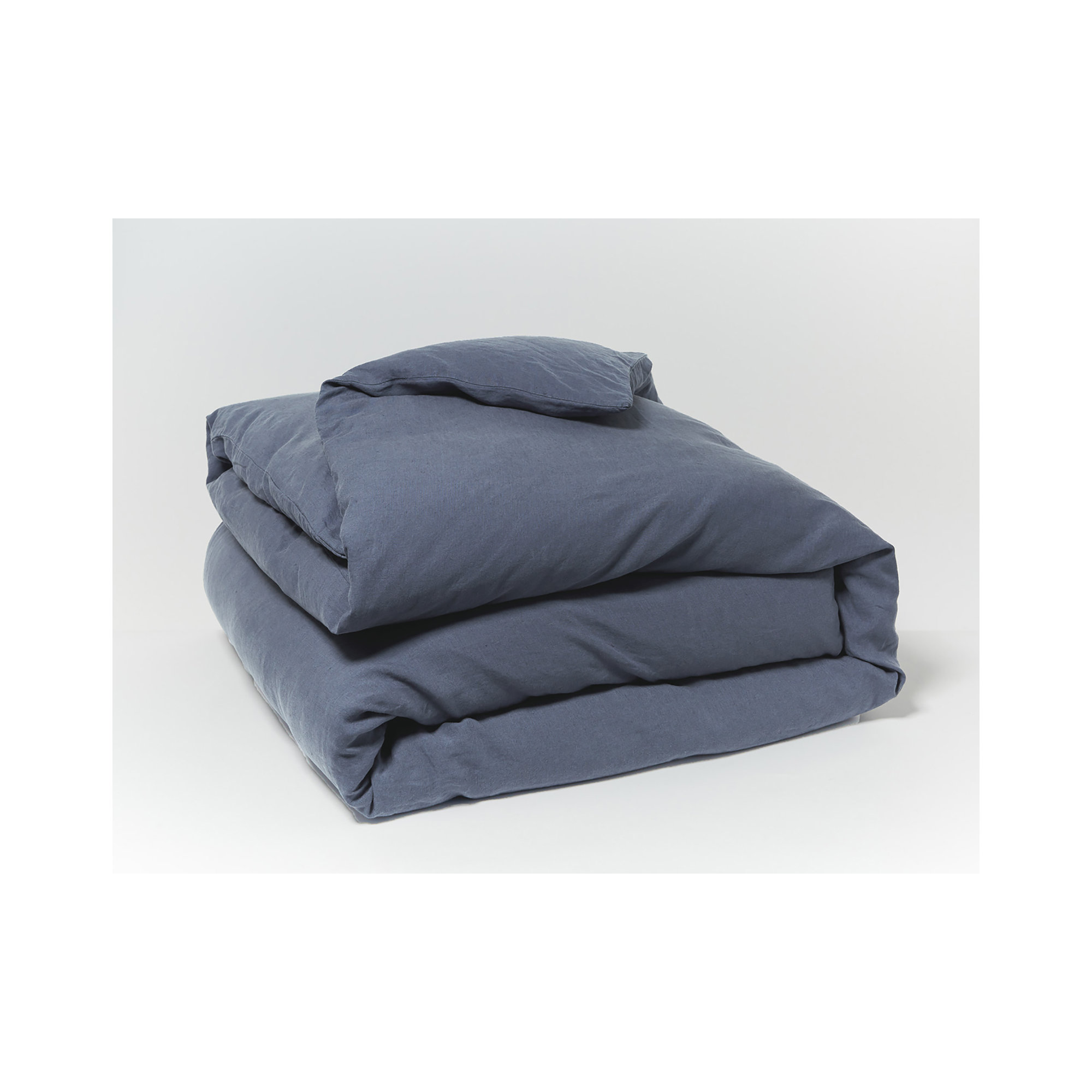 Coyuchi Organic Relaxed Linen Duvet Cover, Harbor Blue, King/Cal King Duvet Cover