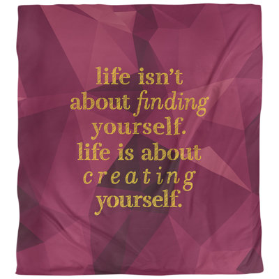 Housse de couette simple Creative Yourself Quote