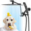 Pomme de douche double tout en métal-86665241