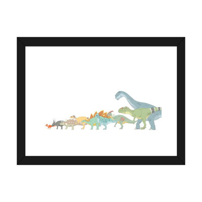 " Pencil Drawing Illustrating Various Dinosaurs And Their Comparative Sizes " by Alice Turner
