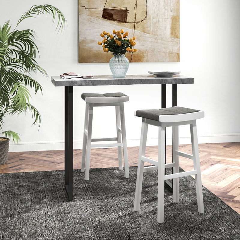 Upholstered Counter Stool with Solid Wood Frame, Bar Stool (31.5" Seat Height)