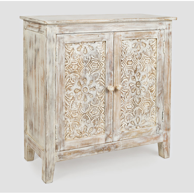 Courtlan Accent Cabinet, Distressed Beige