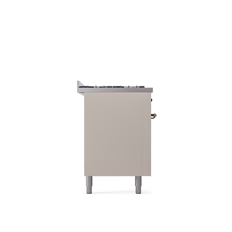 ILVE Nostalgie II 60 Dual Fuel Range, 9 Burners, Griddle, Liquid Propane, Stainless Steel/Chrome