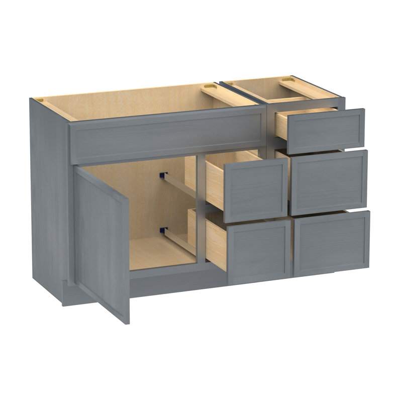 Base de meuble-lavabo simple 51 po seulement, Argent