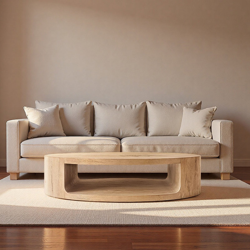 Table basse simple de style américain, Burlywood