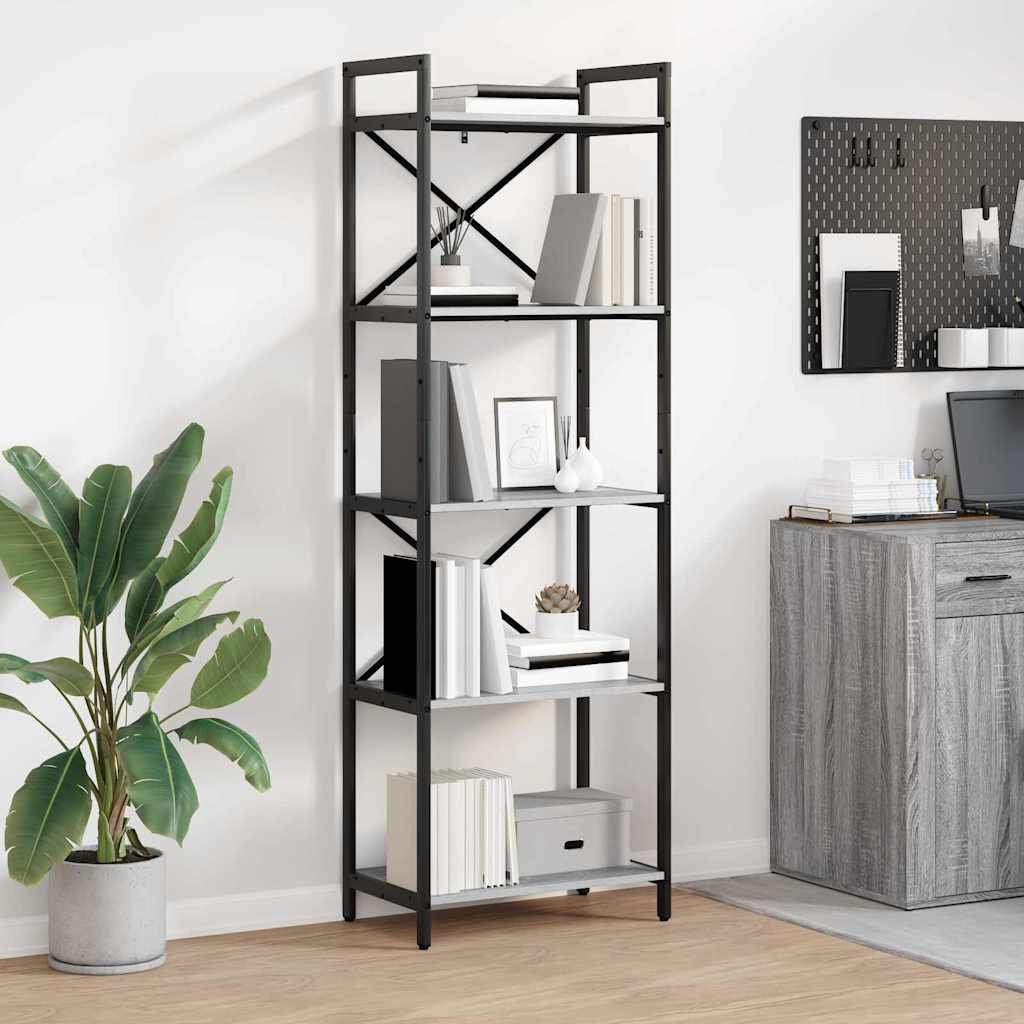 171cm H x 56cm W Steel Etagere Bookcase