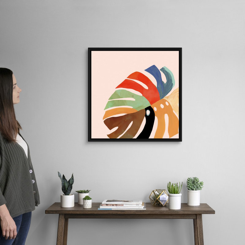 Rainbow Fern I par Aimee Wilson - reproduction d'art, Toile avec cadre noir, H 26 po x l 26 po x P 1,75 po