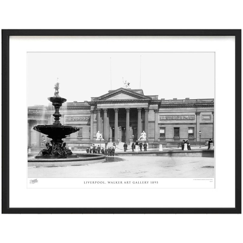 Liverpool, Walker Art Gallery 1895 by Francis Frith - Single Picture Frame Print, 60cm H x 80cm W x 2.3cm D