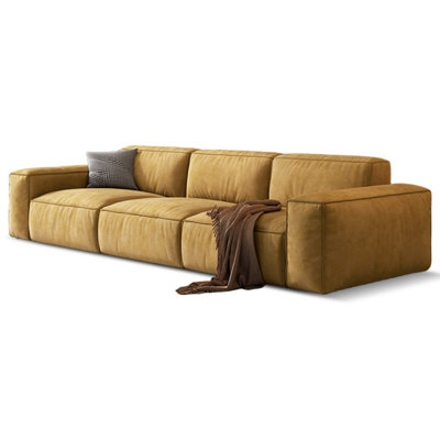 Yellow Polyester Modular Sofa cushion couch