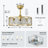 19" Modern Ceiling Fan With Light Kit And Remote Control 6 Speeds Timer For Bedroom-1351323744