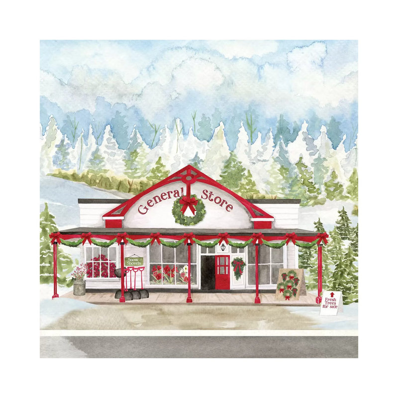 Christmas Village II by Tara Reed - Wrapped Canvas Painting
