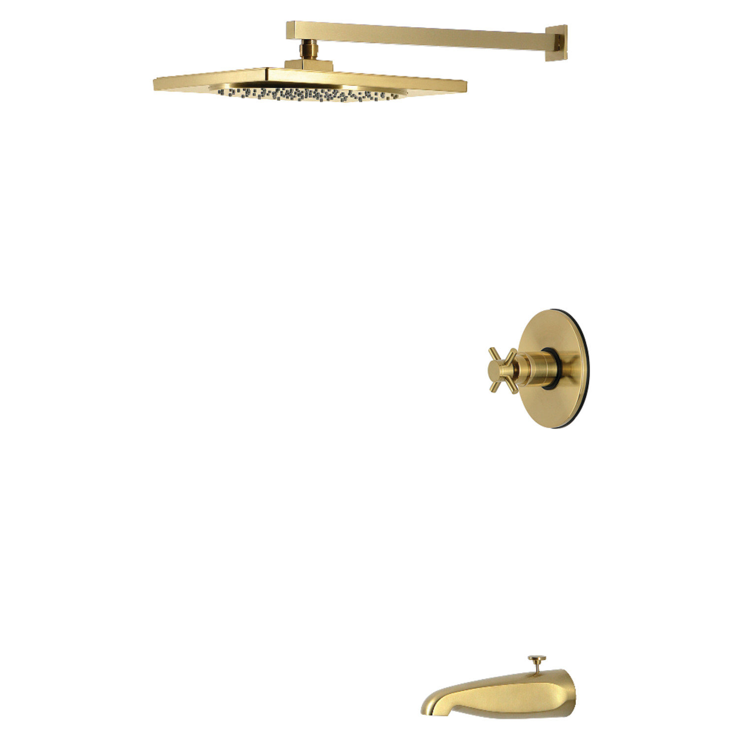 Kingston Brass Concord Single-Handle Pressure Balanced Tub and Shower Faucet, Brushed
