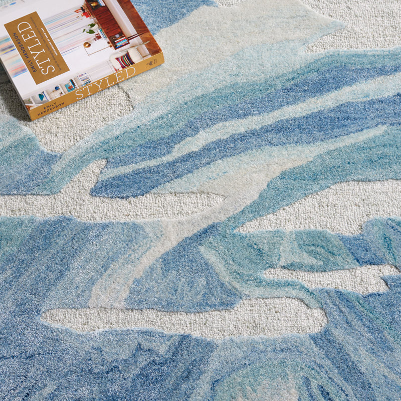 Jatavien Hand Tufted Performance Abstract Rug, Runner 2'3" x 8'