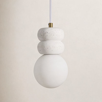 Dayna Single Light Ceramic Dimmable Pendant