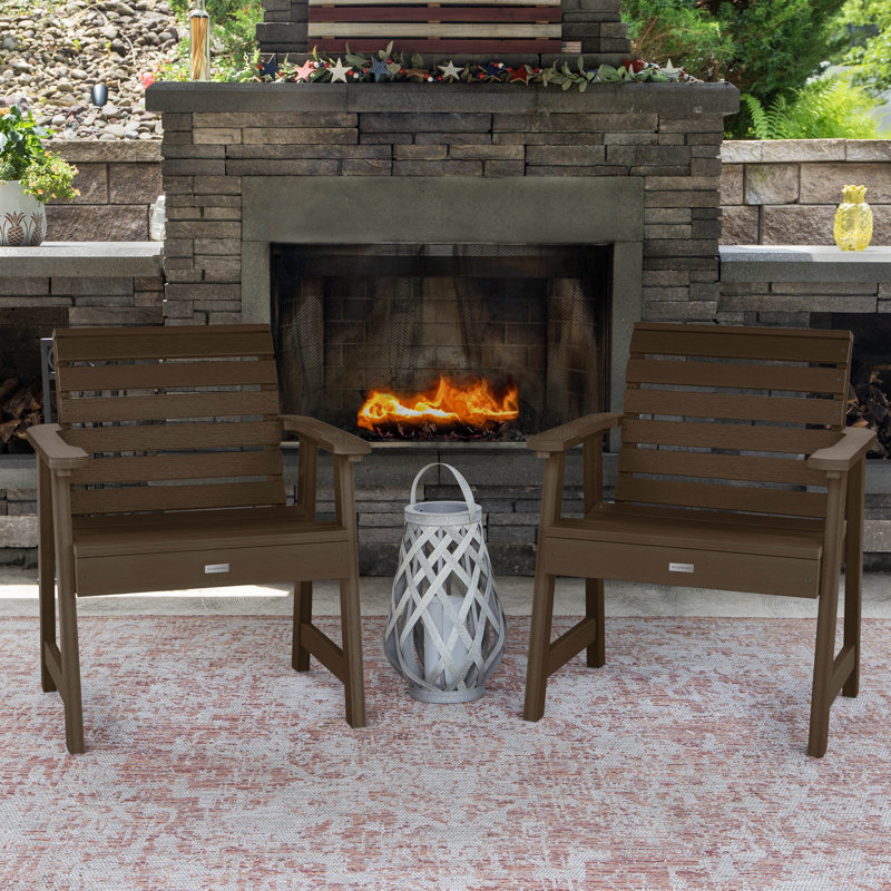 Midwest Wood Outdoor Lounge Chair, Weathered Acorn