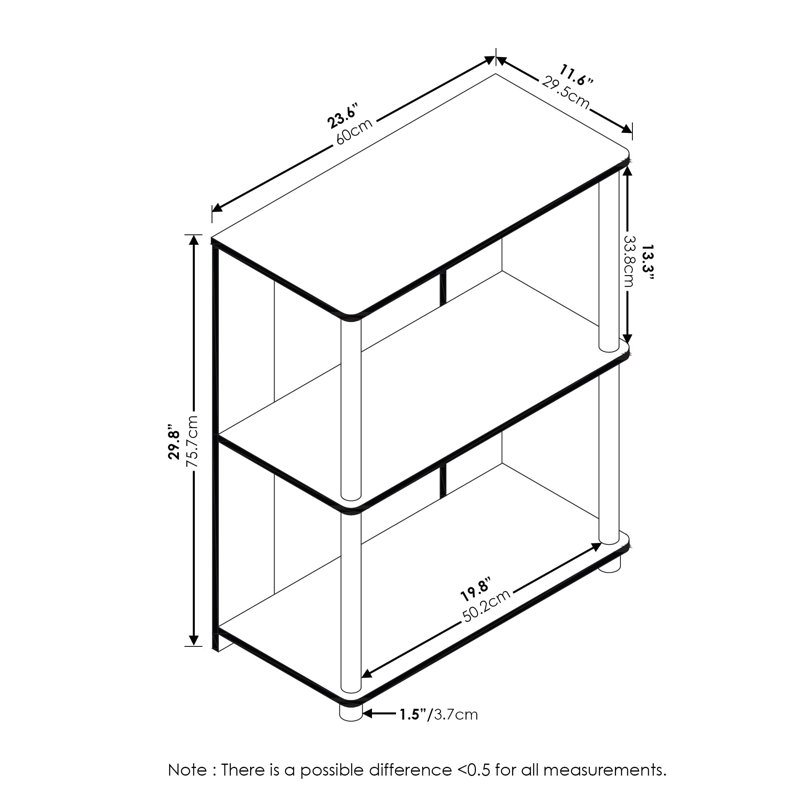 3-Tier Display Rack, White