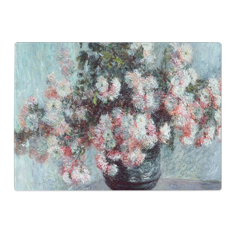 Chrysanthemums by Claude Monet Chopping Board, 0.4cm H x 28.5cm W x 39cm L