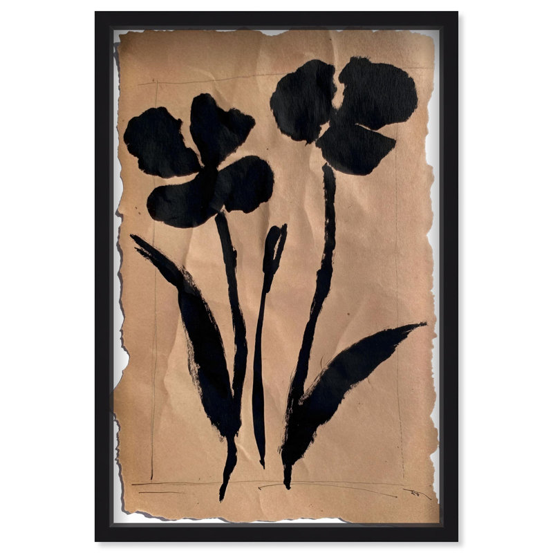 Oliver Gal Artistry in Bloom I Abstract Floral - Luxury Shadowbox Framed Wall Art, 46.5" H x 31.5" W, White