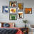" Multicolor Colorful Mid-Century Grunge Paint Stroke Abstract Geometric " 7 - Pieces-92573589-99535721