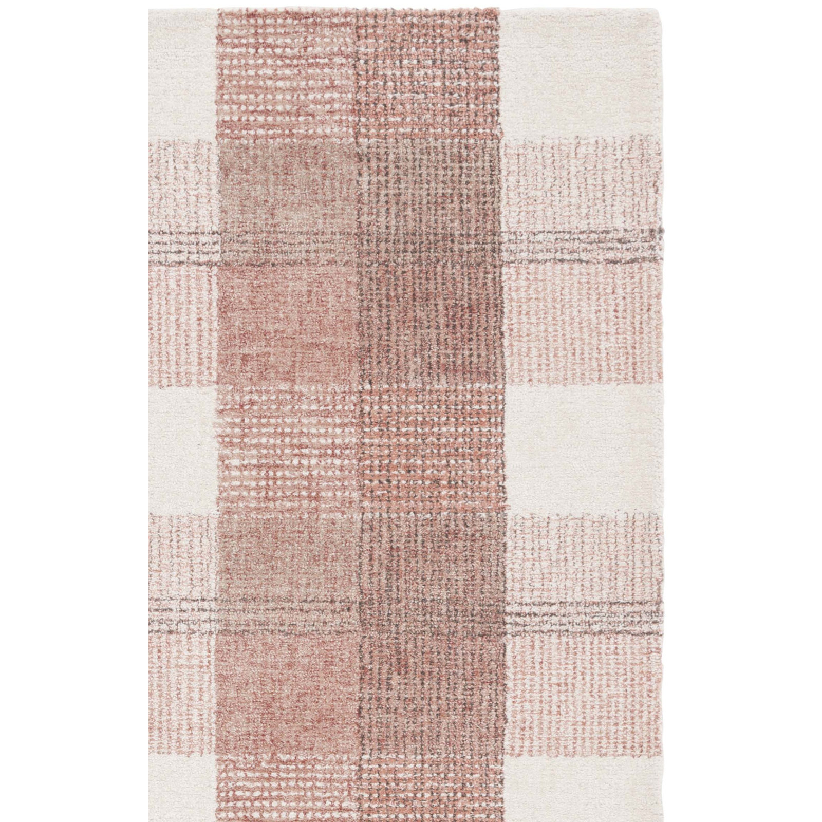 Hand-Tufted Wool & Cotton Plaid Rug, Rectangle 9' x 12'