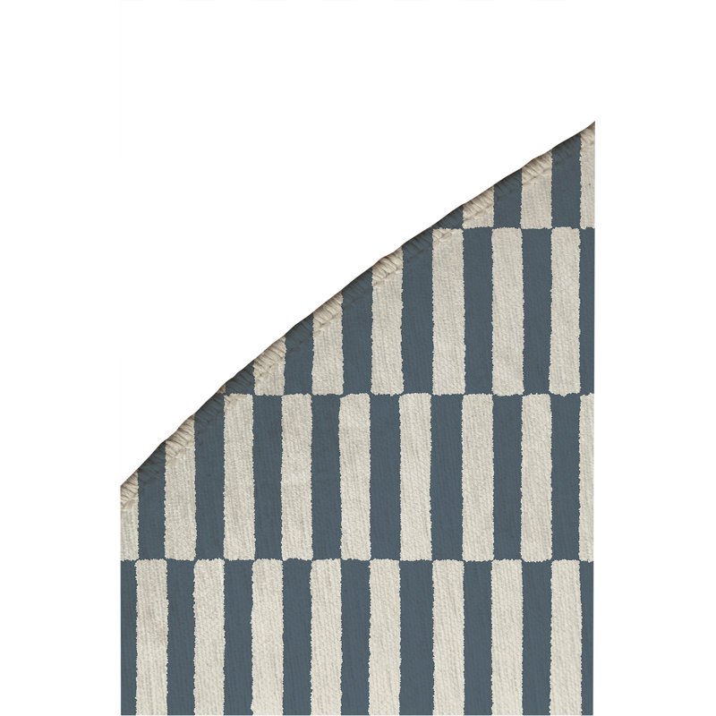 Off Stripe Non-Slip Outdoor Rug, Round 5'