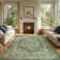 Vintage Floral Distressed Design Non-Slip Low-Pile Soft Thin Faux Wool Area Rug
