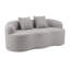 Canapé courbé avec accoudoirs arrondis, canapé avec 2 coussins de compression-1930036866