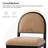 Paterson Curved-Back Armless Fabric Counter Stool With Solid Wood Frame-722556167