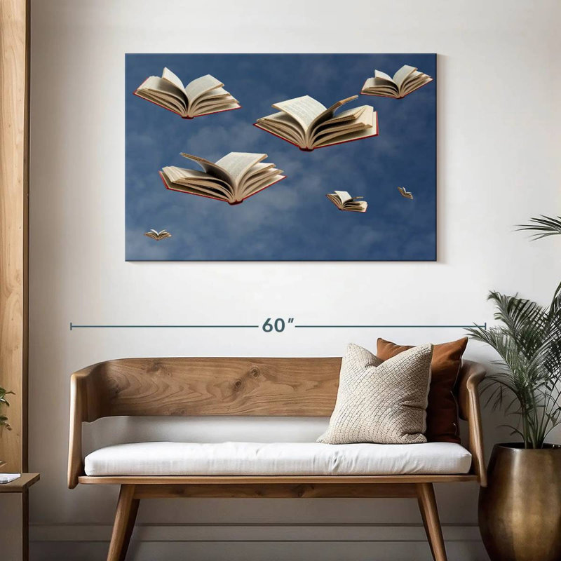 Kelan Levitating Books, 30" H x 45" W